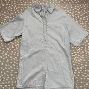 Zara Oversized Chambray Denim Romper